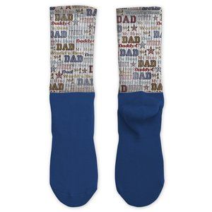 Men's Father's Day Dad Design Custom Cotton Athletic Socks